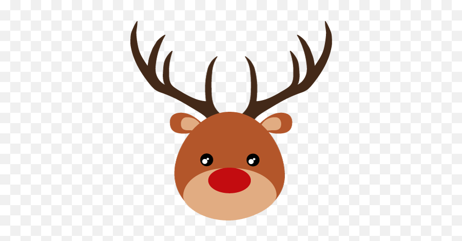 Enjoy Christmas Stickers By Cecile Hui Bon Hoa - Cartoon Reinddeer White Background Emoji,Xmas Blinking Reindeer Emoticon