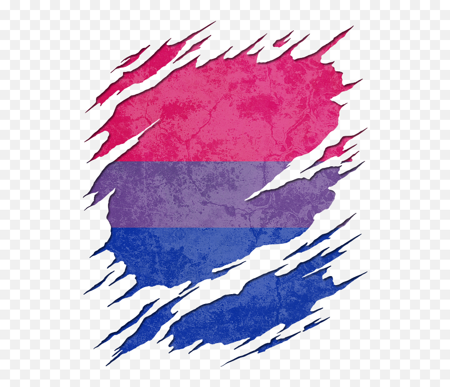 Bisexual Pride Flag Ripped Reveal Emoji,Emotion Art Abstract Pride
