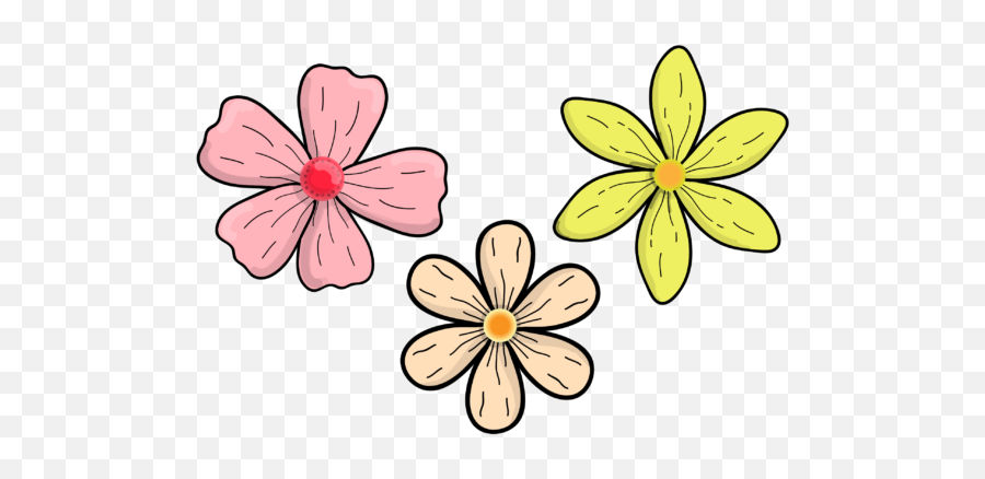 Flowers Set 3 Color Graphic By Hunia Studio Creative Fabrica Emoji,Rose Petal Falling Emoticons