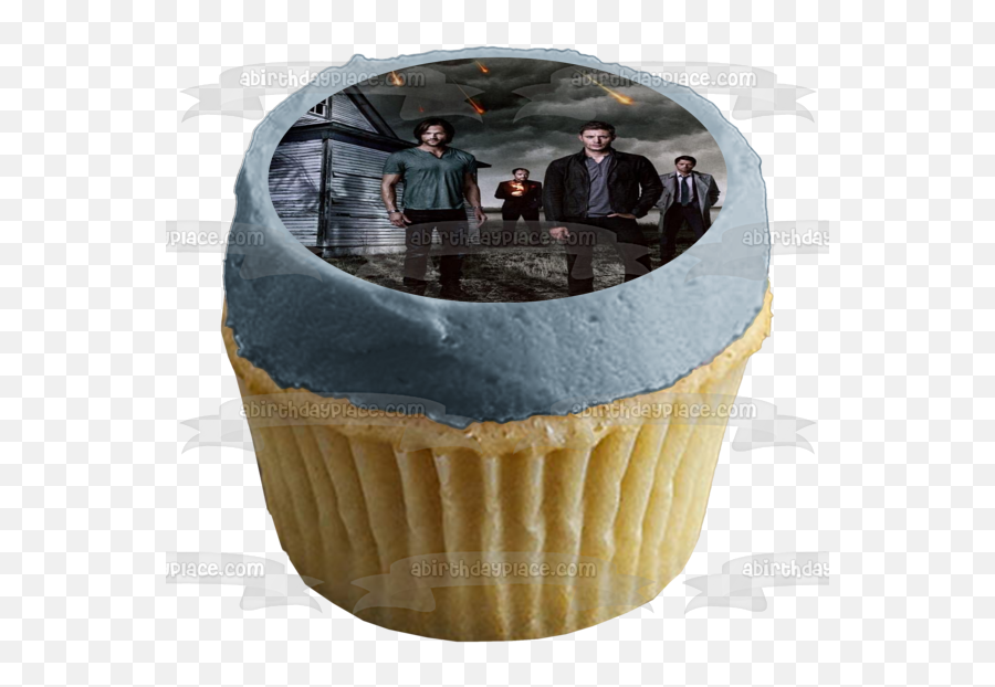 Supernatural Dean Sam Crowley Castiel Tv Show Poster Edible Cake Topper Image Abpid53214 Emoji,Supernatural Dean Is Not Alwed To Have Emotions