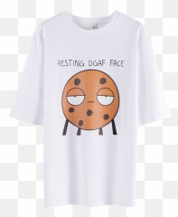 Resting Draf Face Kawaii Print T Shirt Women New Harajuku Emoji,Cute Korean Emoticon Face