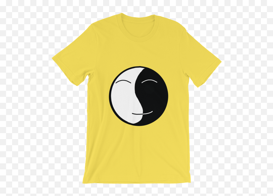 Yin Yang Smiley 2 Unisex T - Shirt Rayspect Short Sleeve Emoji,Emoticon T Shirt