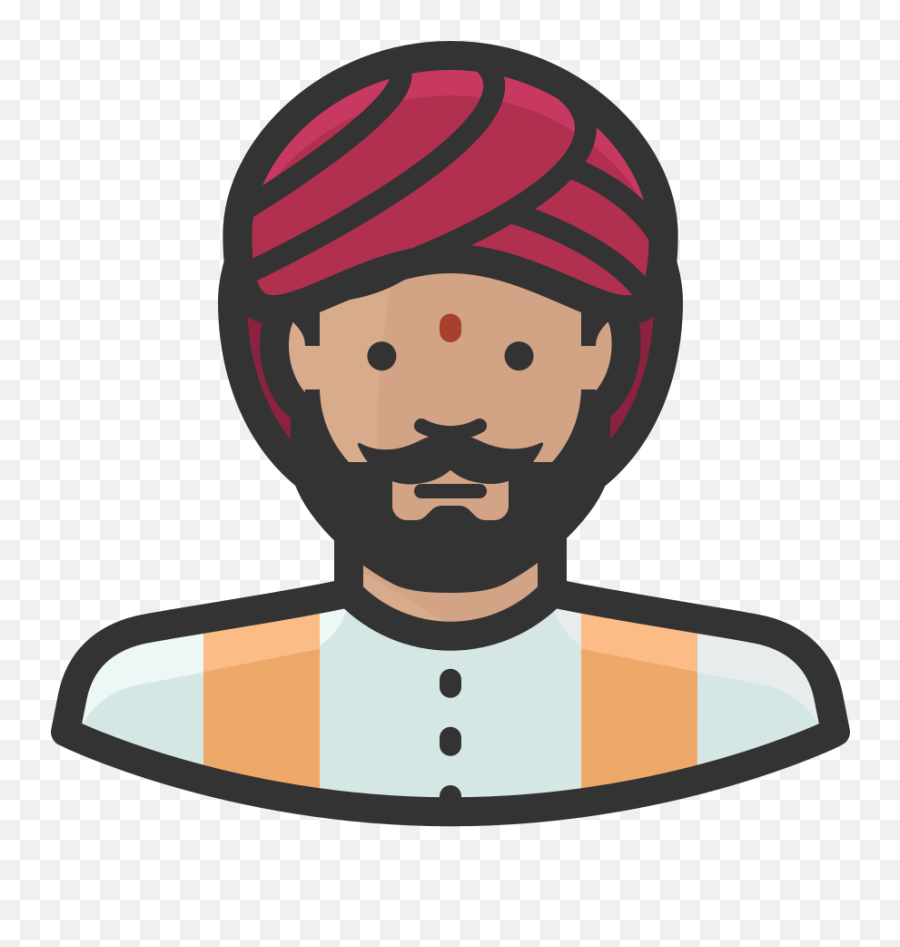 Indian Man Icon - Hindu Png Emoji,Man With Turban Emoji