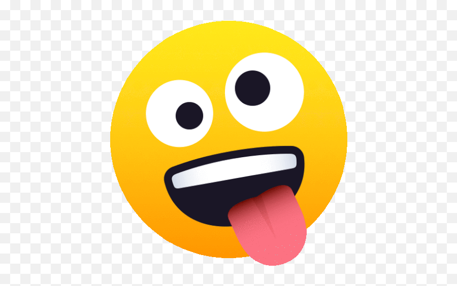 Zany Face People Gif - Goofy Face Emoji,Fool Emoji