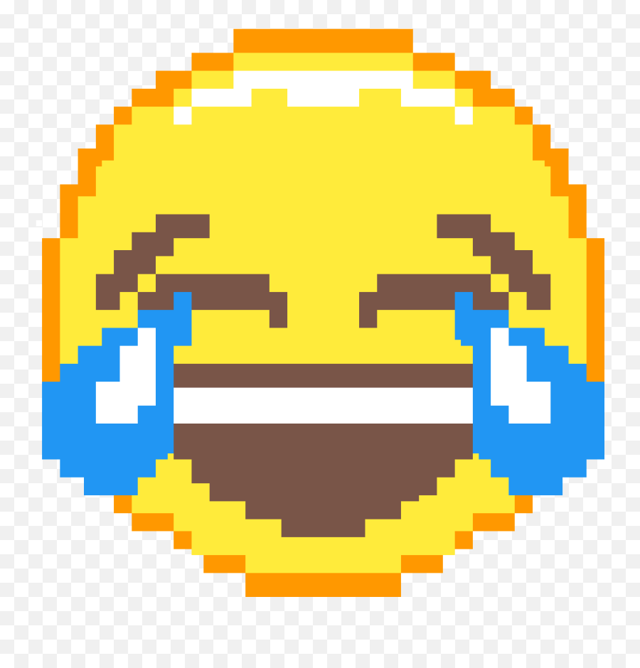 Pixilart - Laughing Emoji Pixel Art,Emoji Pixel Art