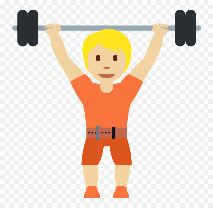 Person Lifting Weights Emoji Clipart - Personas Animadas Haciendo Pesas,Bodybuilding Emoji