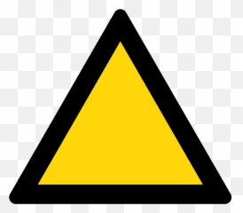 Yellow Triangle Warning Sign - Clip Art Library Blank Triangle Warning Sign Emoji,Warframe Emoji