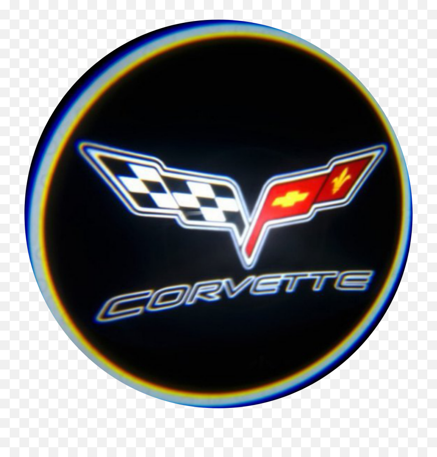 Corvette Logo Sticker By Udom Panha - Automotive Decal Emoji,Emoji Logo Maker