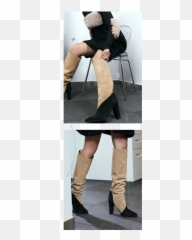 Pushing Boots I Wore Today - Round Toe Emoji,Emotion High Leg Boots