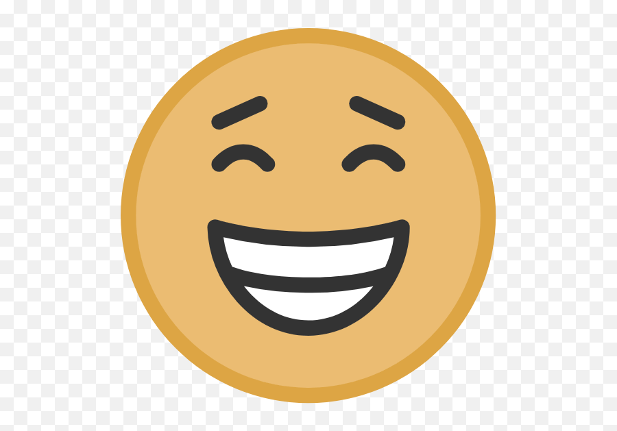 Yellow Grinning Face Graphic - Happy Emoji,Strong Arm Emoji