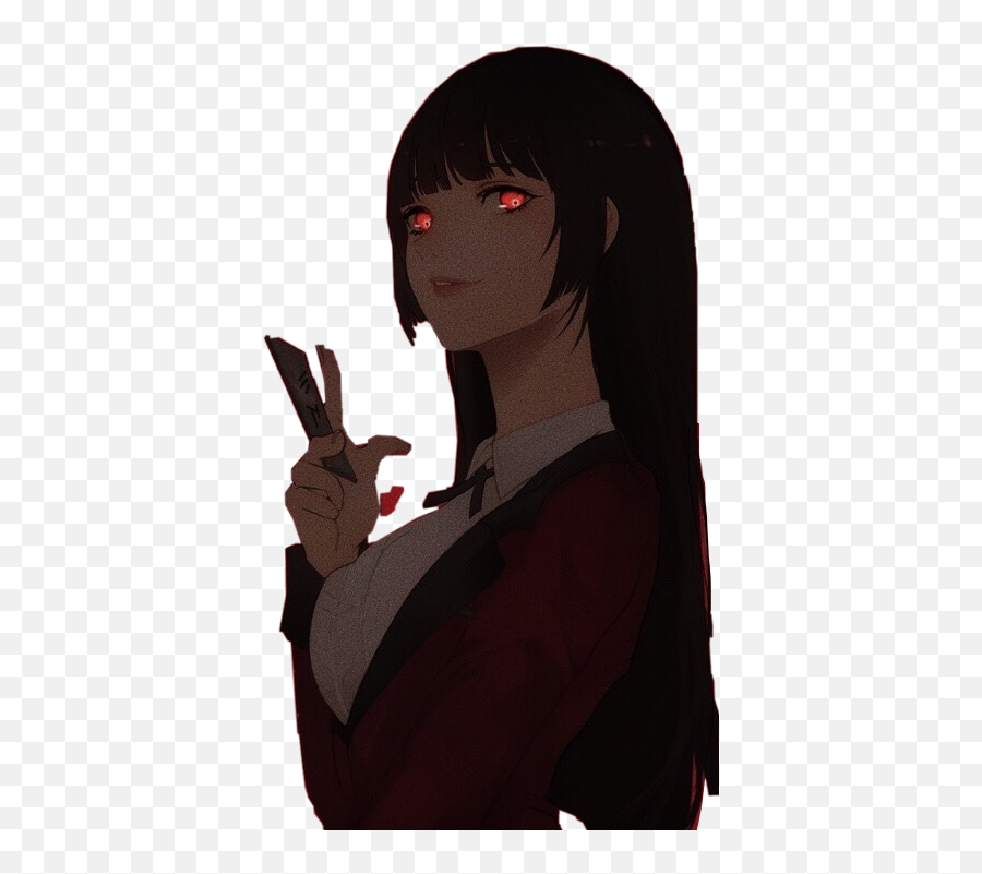 Mouth Stickers - Gambar Anime Kakegurui Yumeko Emoji,Mouthless Facebook Emoji