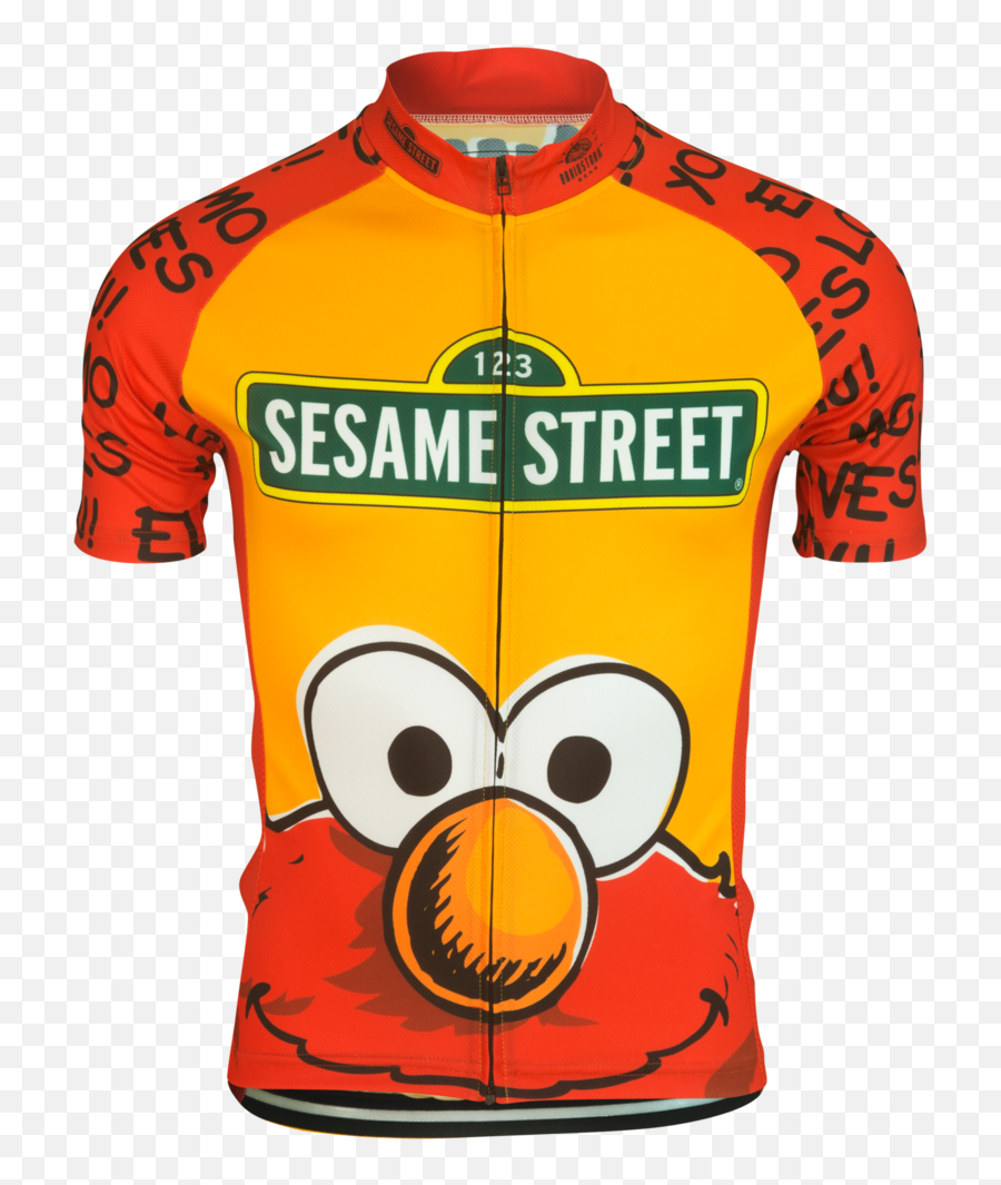 Jerseys Brainstorm Gear Mens Sesame - Cartoon Cycling Jersey Emoji,Sesame Street Emotions Faces