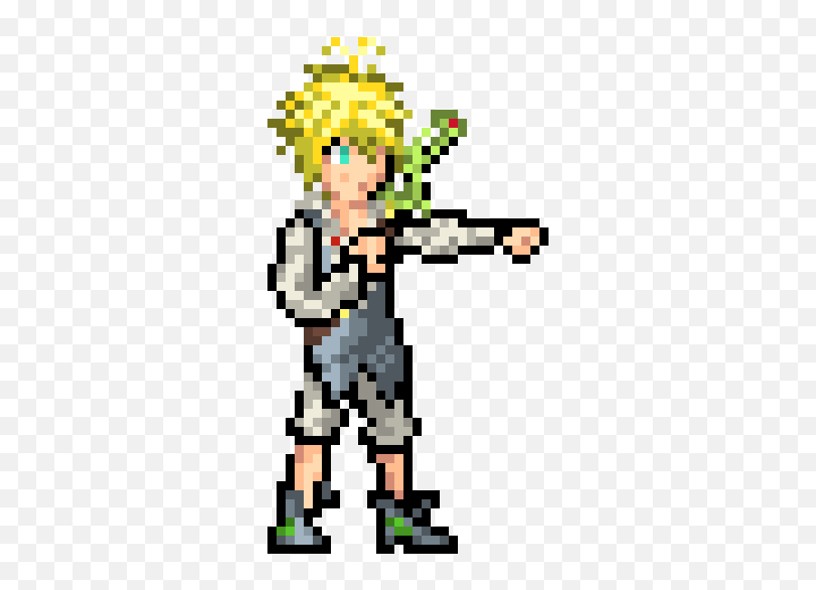 Trows Whitty To A Stop It - Pixel Art Seven Deadly Sins Meliodas Emoji,Can Meliodas Get His Emotions Back