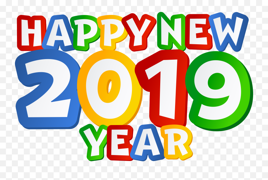 Free Happy New Year Text Png Download - Banner Happy New Year 2019 Png Emoji,Happy New Year Emoji Text