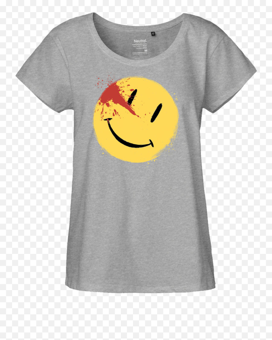 Buy Bloody Smiley Fairtrade Loose Fit Girlie Supergeekde Emoji,Emoticon T Shirts