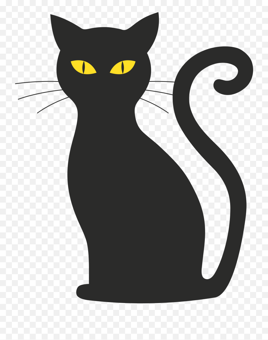 Halloween Black Cat Silhouette Png - Halloween Black Cat Silhouette Emoji,Black Cat Emoji