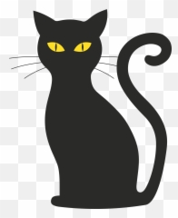 Halloween Black Cat Silhouette Png - Halloween Black Cat Silhouette Emoji,Black Cat Emoji