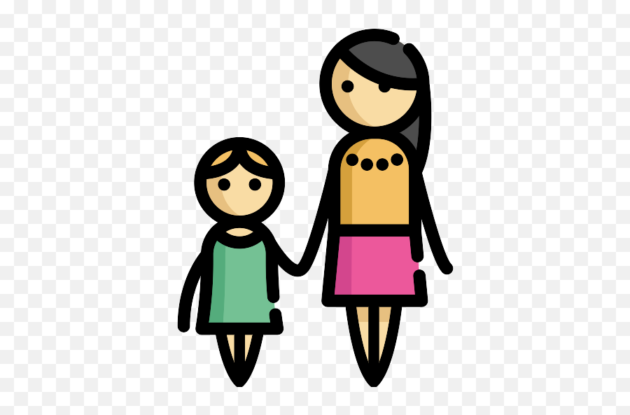 Mother Vector Svg Icon 34 - Png Repo Free Png Icons Familie Comic Schwarz Weiß Emoji,Boy And Girl Holding Hand Emoji