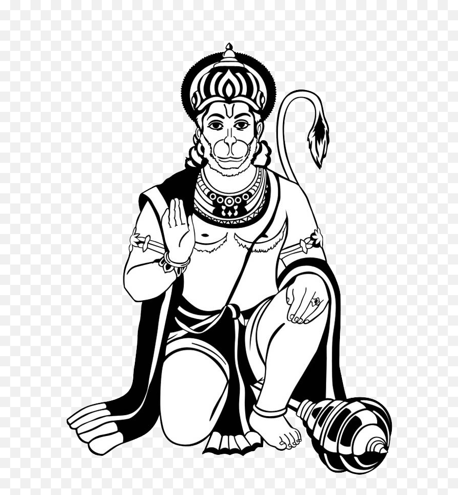 Download Hd Brahmarishi Vishvatma Bawra Books Png Freeuse - Hanuman Ji Clipart Png Emoji,Emoji Book Png White Outline