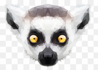 Lemur Animal Illustration Colorful Art - Ring Tailed Lemur Picture Black And White Emoji,Lemur Emoticon
