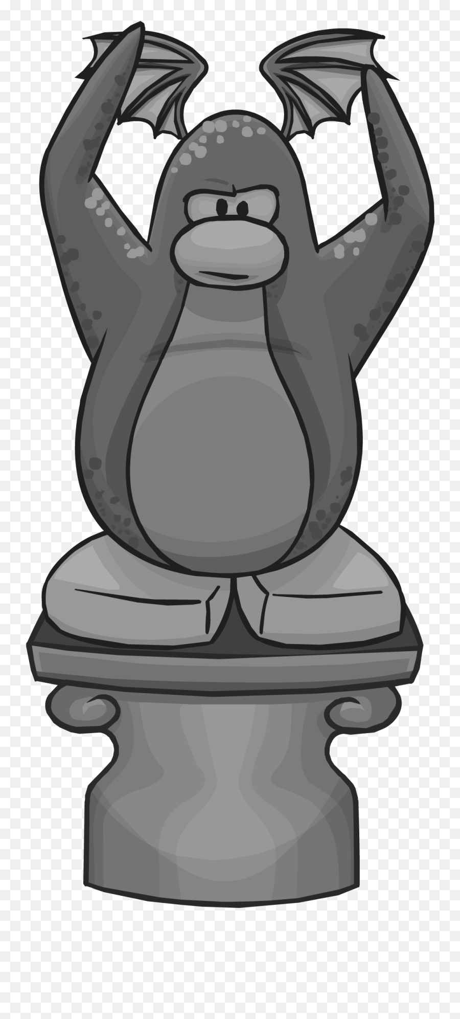 Spooky Penguin Statue Emoji,Statue Of Emojis