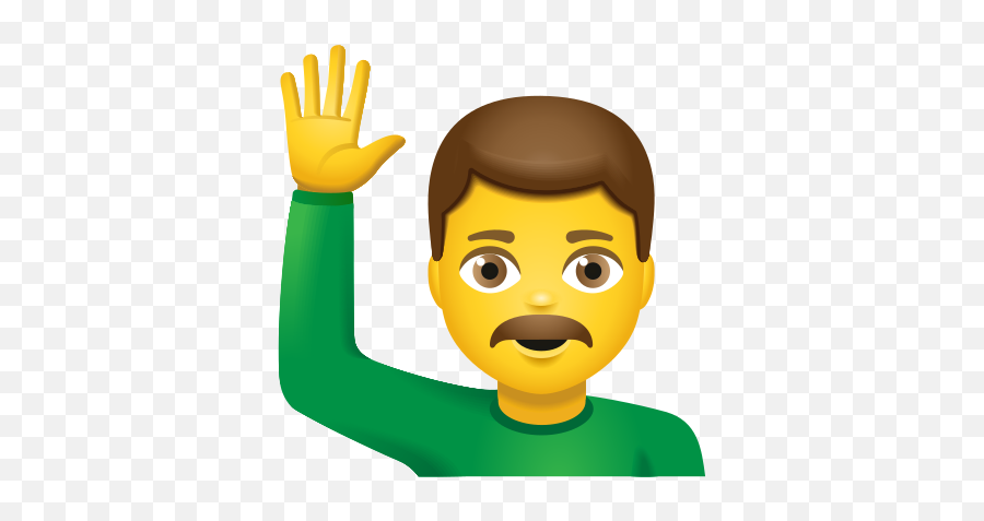 Man Raising Hand Icon U2013 Free Download Png And Vector - Happy Emoji,Raising Eyebrow Emoji