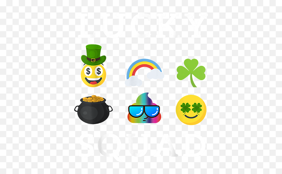 Lucky Squad St Patricku0027s Day Emoticon Tshirt Puzzle For Sale Emoji,Emoticon Throwing Papers