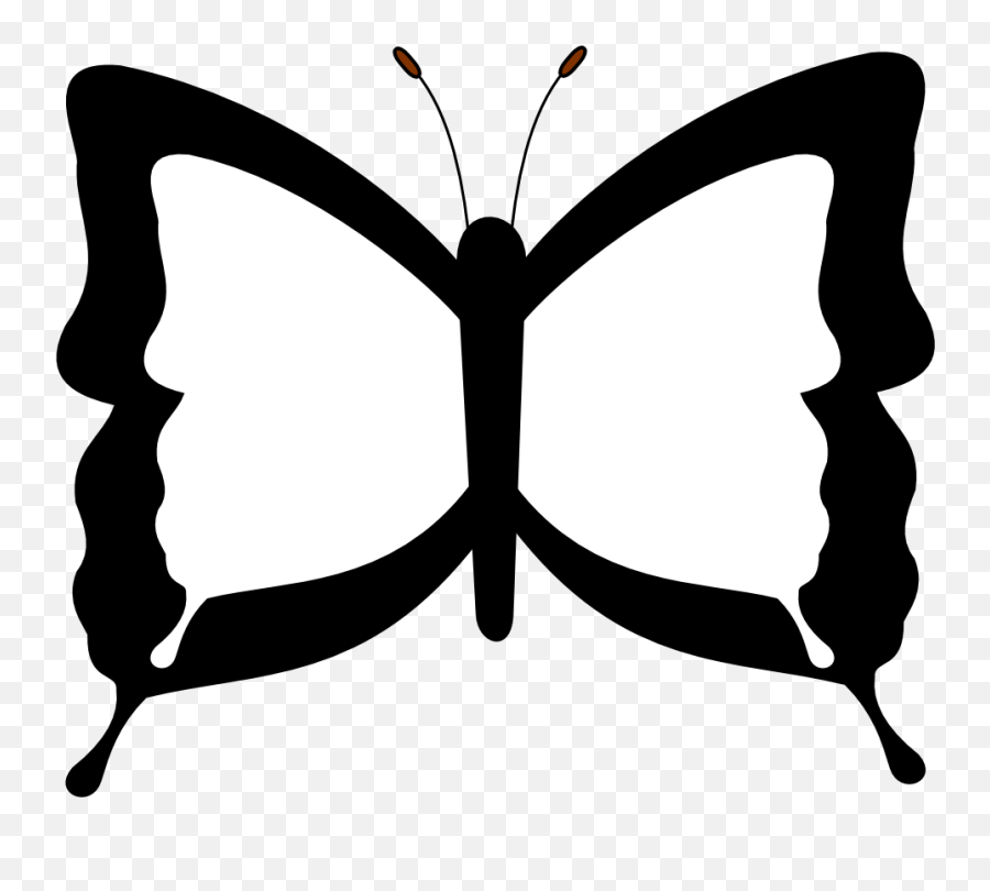 Butterfly Drawings Black And White Free Download Clip Art Emoji,Butterflies Emojis