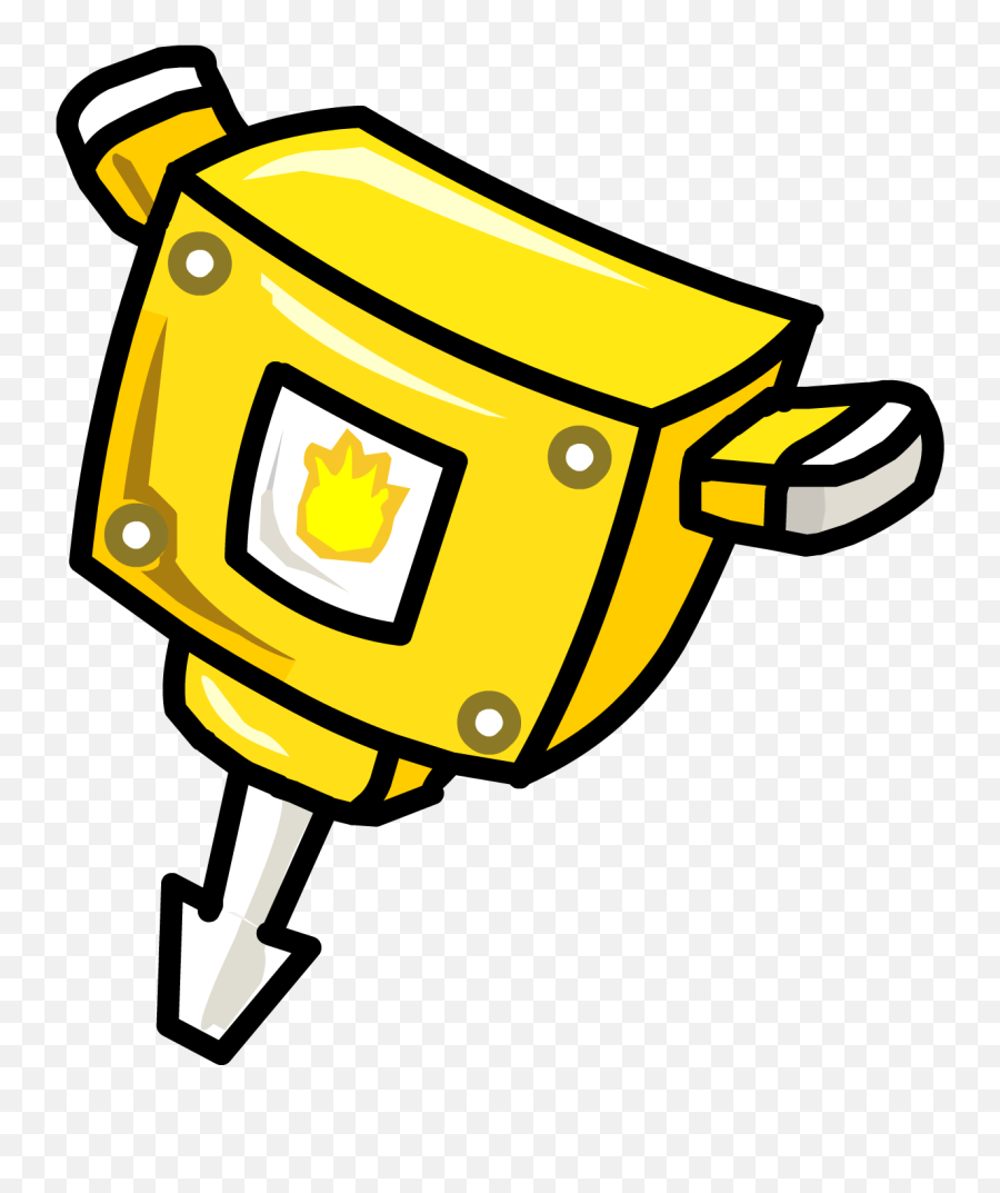 Gold Puffleu0027s Gold Jackhammer Club Penguin Online Wiki Emoji,Club Penguin Compatible Emoticon