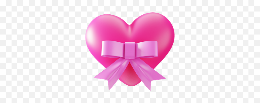 Premium Heart With Ribbon 3d Illustration Download In Png Emoji,Heart Hands Emoji Iphone