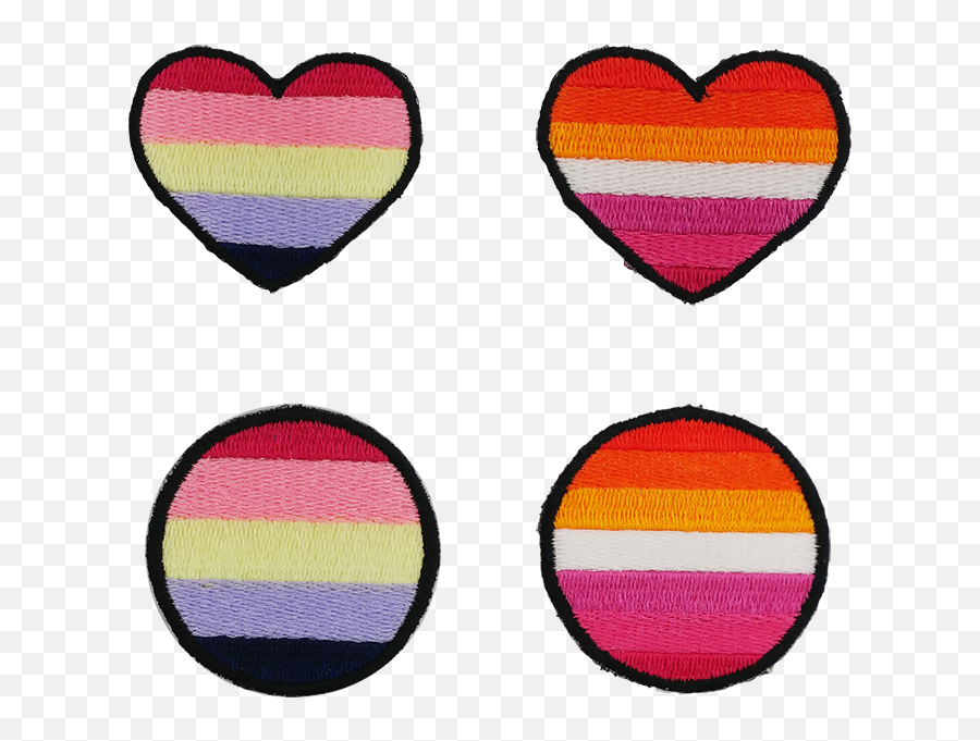 Lesbian Pride Patches U2013 Lavender Creations Emoji,Heart Emojis Lesbian Flag
