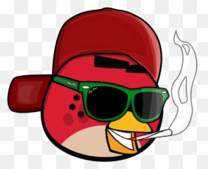 T - Shirt Angry Birds By Ahmed Beah Ahmedmbeah Angry Birds Red Bird With Glasses Emoji,Angry Bird Emoticon Facebook