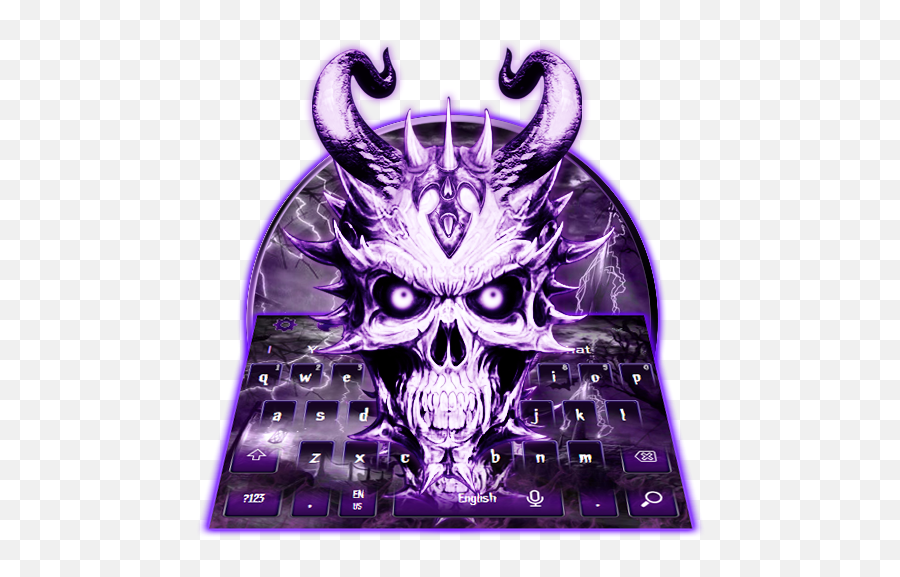 Amazoncom Purple Devil Skull Keyboard Theme Appstore For - Demon Emoji,Emojis Party Theme