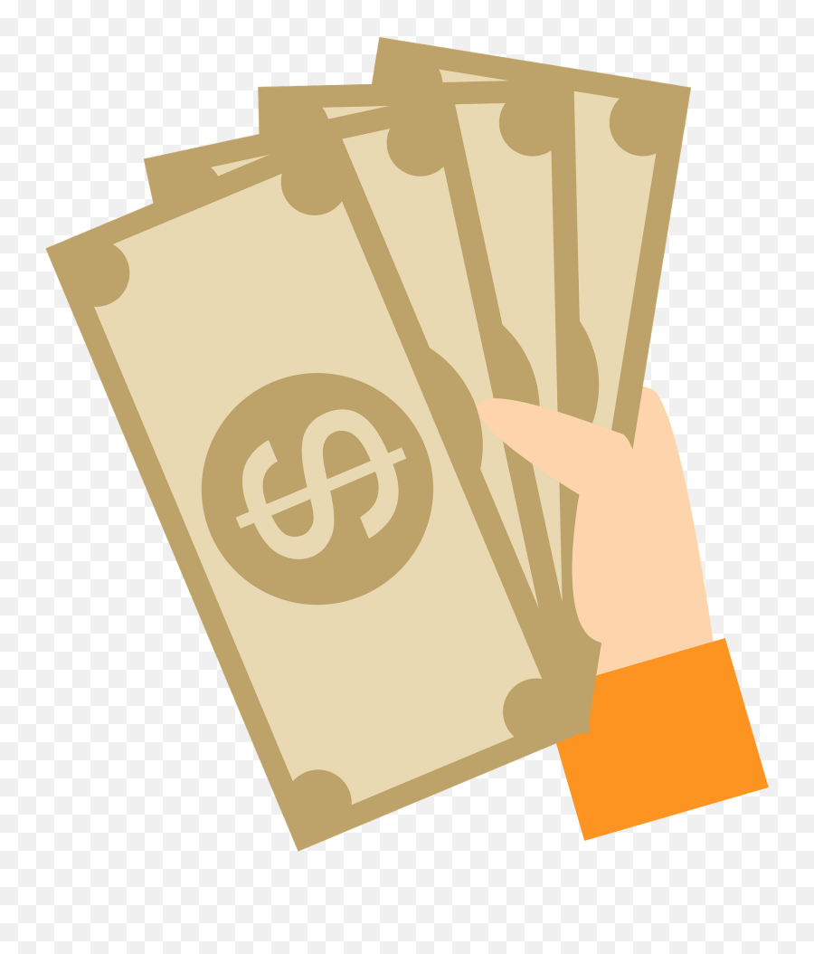 Dollar Bills In Hand Clipart Free Download Transparent Png - Money Bag Emoji,Bills Emoji