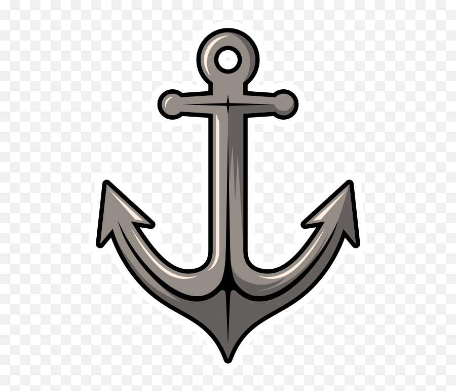 Anchor Ship Boat Silver Sticker By Amanda - Furador De Papel Ancora Emoji,Anchor Symbol Text Not Emoji