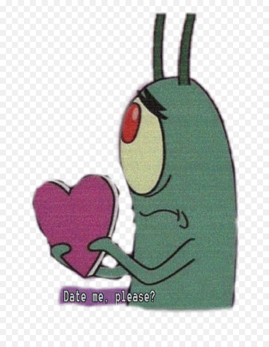Spongebob Meme Date Sad Plankton - Let Me Smash Sticker Emoji,Spongebob Heart Emoji Meme