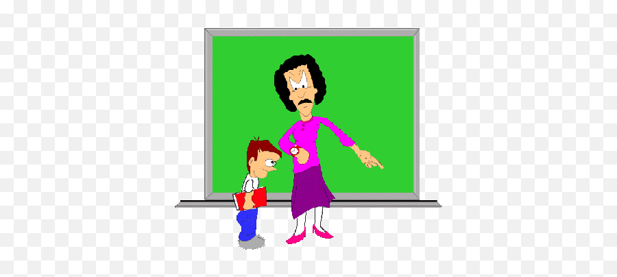 Caring For A Baby - Free Selfhelp Teacher Scolding Student Cartoon Gif Emoji,Teacher Who Teaches Young Spock Learns How To Control His Emotions