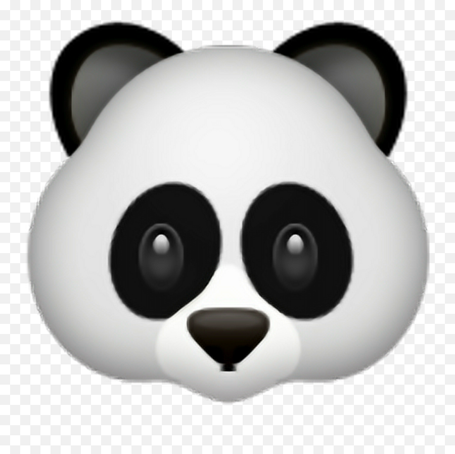 Download Hd Apple Emoji Panda Transparent Png Image - Panda Emoji Transparent Background,Black Apple Emoji