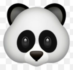 Download Hd Apple Emoji Panda Transparent Png Image - Panda Emoji Transparent Background,Black Apple Emoji