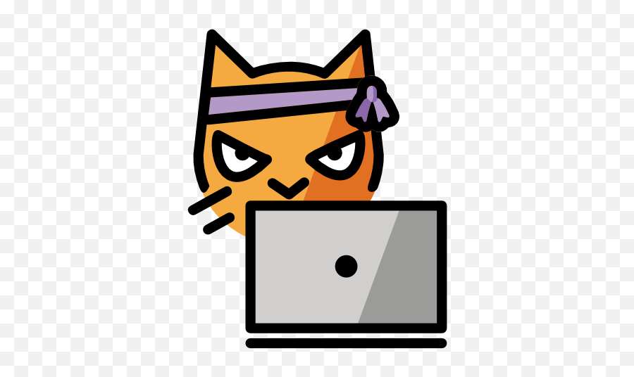 Hacker Cat U200d Issue 95 Hfg - Gmuendopenmoji Github Hacker Cat Emoji,Cat Emojis