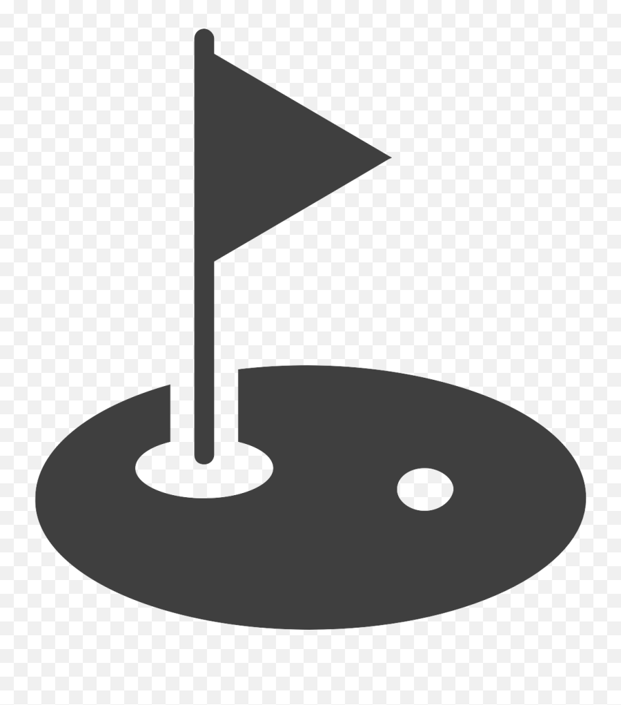 Golf Flag Clip Art Black And White - Dot Emoji,Disc Golf Emoji