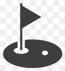 Golf Flag Clip Art Black And White - Dot Emoji,Disc Golf Emoji