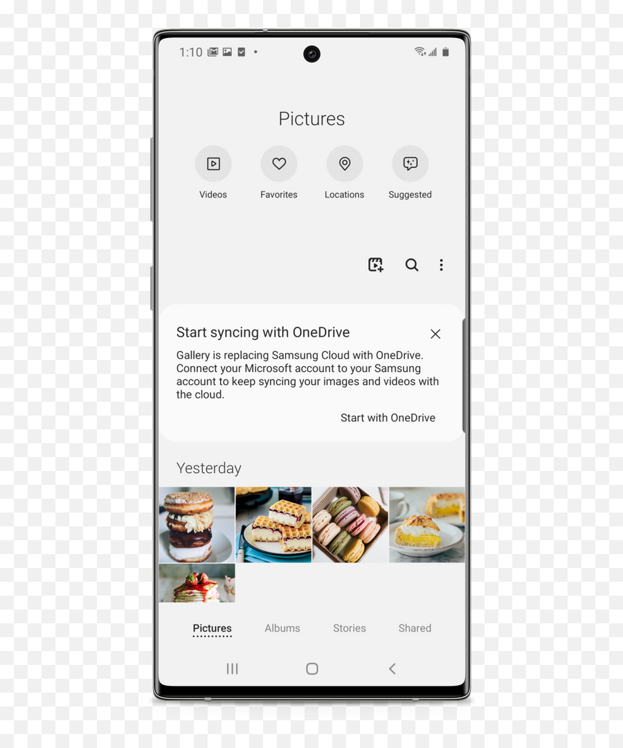 Samsung Galaxy Note10 Delivers Onedrive Gallery Experience - Samsung S9 Cloud Gallery Emoji,Samsung Galaxy S6 Active Emojis Wont Come Up