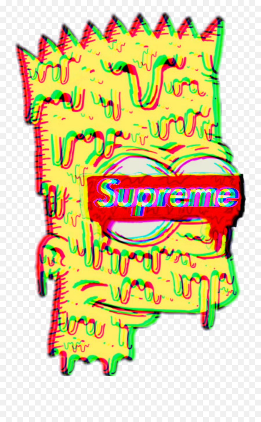 Bart Simpson Supreme Stickers - Shefalitayal Camiseta Supreme Bart Simpson Emoji,Supreme Logo As An Emoji