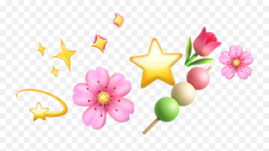 Cute Girlythings Girly Sticker - Floral Emoji,Kawaii Star Emojis