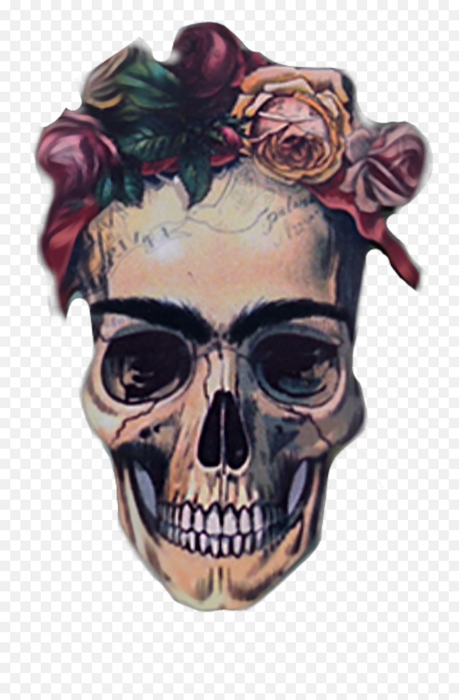 Fridakahlo Frida Skull Sticker - Frida Kahlo Emoji,Unibrow Emoji