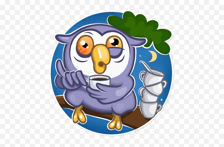 Sleepless Telegram Stickers Sticker Search Emoji,Owlet Emoji