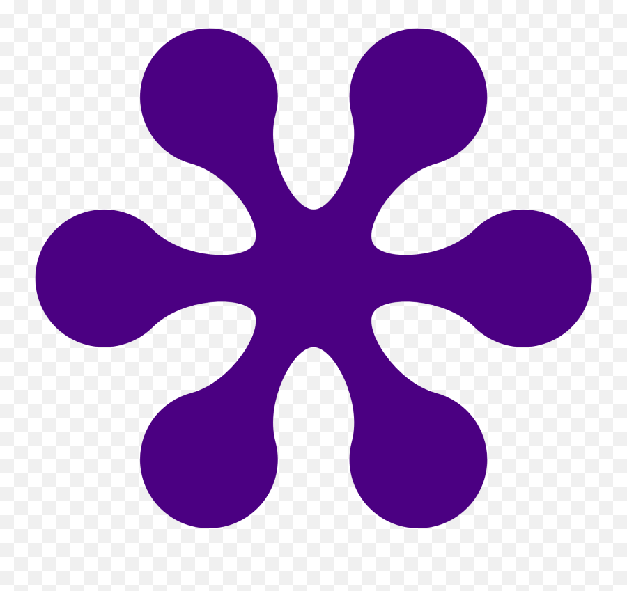 Indigo Color Six Petal Simple Flower Free Image Download Emoji,Violet Color Emotion