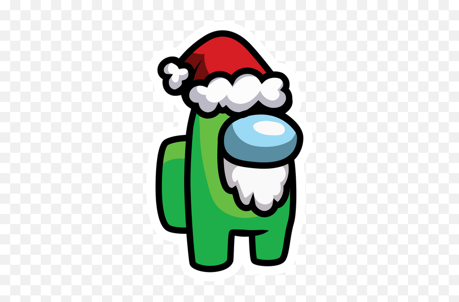 Among Us In Santa Hat Sticker - Sticker Mania Emoji,Among Us Emoji