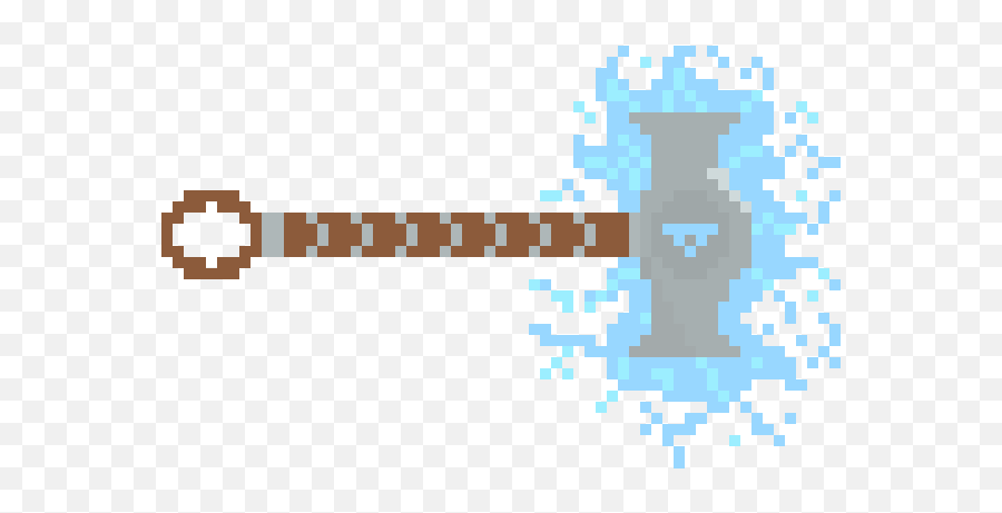 Thors Hammer - Thor Hammer Pixel Art Emoji,Mjolnir Emoji